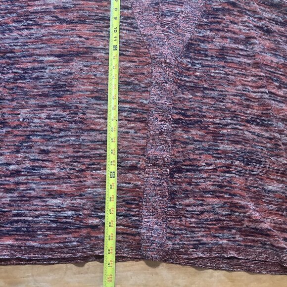 J Jill Pure Jill Womens 2XLSpace Dyed Marled Campari VNeck Sweater Multicolored - Picture 7 of 9